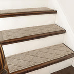 COSY HOMEER Edging Stair Treads Non-Slip Carpet Mat 28inX9in,15pc,Beige