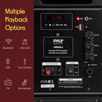 Pyle Portable Bluetooth PA Speaker System - Indoor Outdoor Karaoke Sound System w/Wireless Mic, Audio Recording, Rechargeable Battery, USB/SD Reader