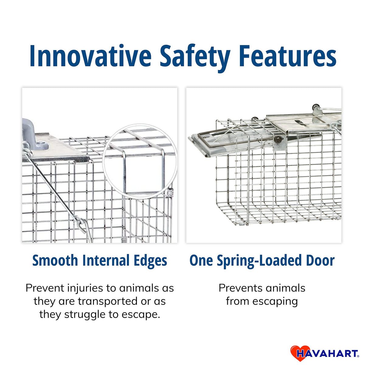 Havahart Easy-Set Catch and Release Small 1-Door Humane Live Animal Trap for Squirrels, Rabbits, Skunks, and Other Small Animals - 1083