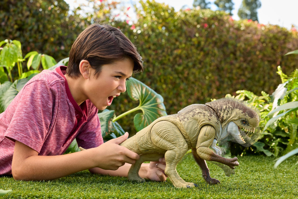Mattel Jurassic World Rebirth Distortus Rex Rumble N Rampage Figure