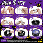 Halloween Mist Maker Fogger, 12.6" Big Witch Cauldron Skeleton with Color Change LED Light Large Capacity of Mist Water Fountain Pond Fog Machine and