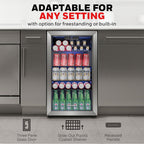 Honeywell Beverage Refrigerator and Cooler, 116 Can Mini Fridge with Glass Door for Soda Beer or Wine for Office or Bar with Adjustable Removable