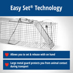Havahart 1085 Large 1-Door Easy Set Humane Live Animal Trap for Armadillos, Cats, Groundhogs, Muskrats, Opossums, Raccoons, Skunks - Havahart Live