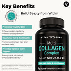 Vital Vitamins Multi Collagen Peptides Complex for Women & Men, 2-Pack