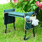 KVR Upgraded Garden Kneeler and Seat with Thicken & Widen Soft Kneeling Pad,Heavy Duty Foldable Gardener Stool with 2 Tool Pouches,Gardening Gifts