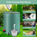 Collapsible Rain Barrel Water Storage Containers 53 Gallon
