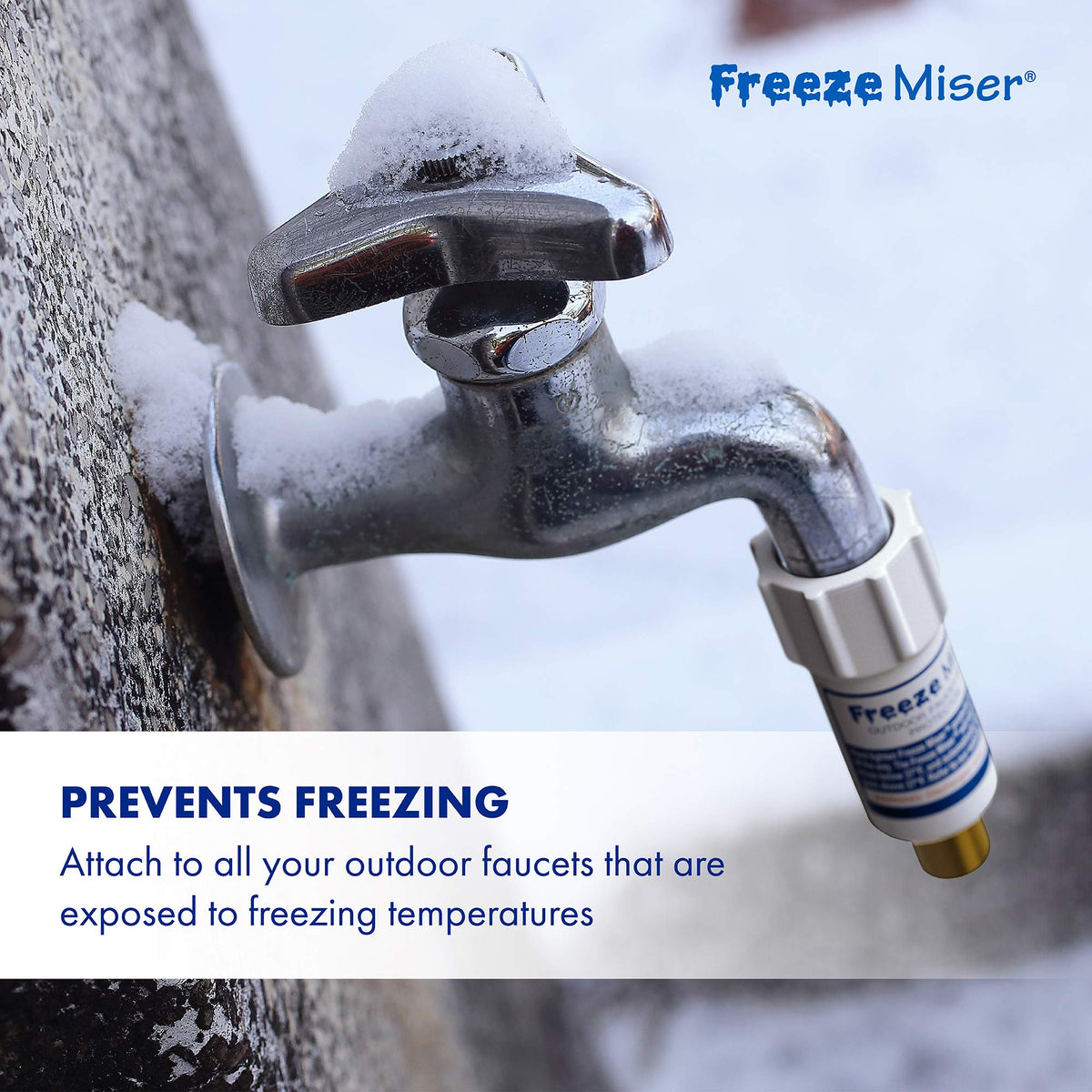 Outdoor Faucet & Spigot Freeze Protection – Patented Valve Shield, Activates at Water Temperature Below 37°F/3°C – Durable Winter Cover Alternative