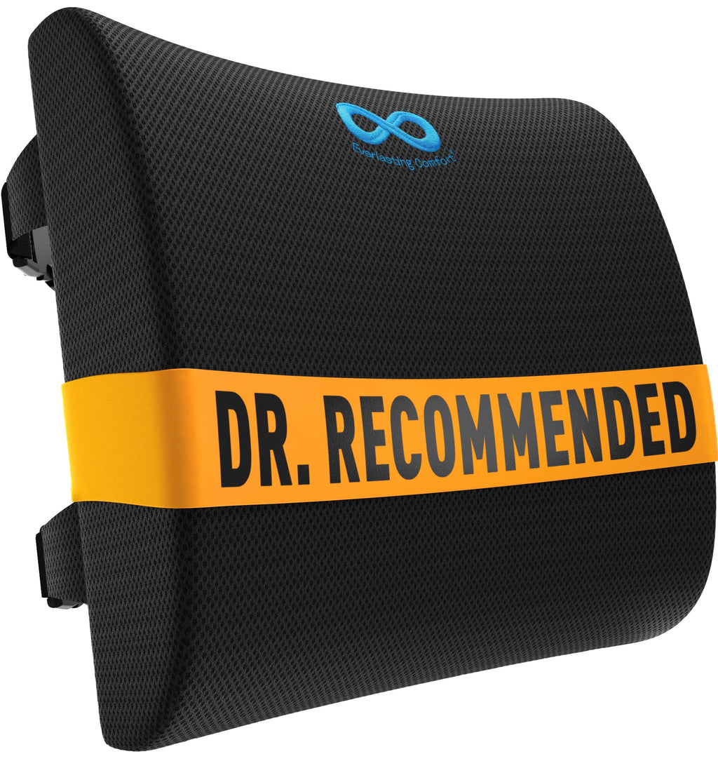 Everlasting Comfort The Original Lumbar Support Pillow for Office Chair - Improves Posture, Promotes Back Pain Relief - Superior Back Support for
