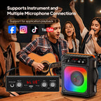 Karaoke Machine with 2 Mics for Adults & Kids, All-in-One Karaoke Set