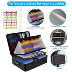 ENGPOW Fireproof File Organizer Bag with 13 Pockets Accordion File Folder