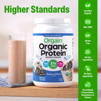 Orgain Organic Vegan 21g Protein Powder, Cookies & Cream, 2.03 lb