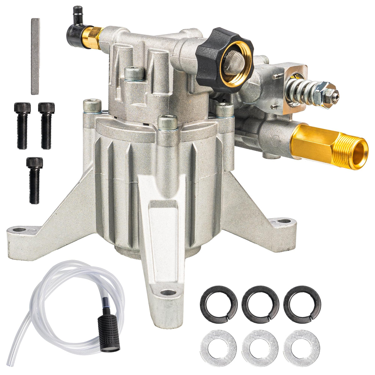 Hourleey 7/8" Shaft Vertical Pressure Washer Pump, 3400PSI 2.5GPM, Replacement Pump for Power Washer Kit, Compatible with Honda, Simpson, RYOBI