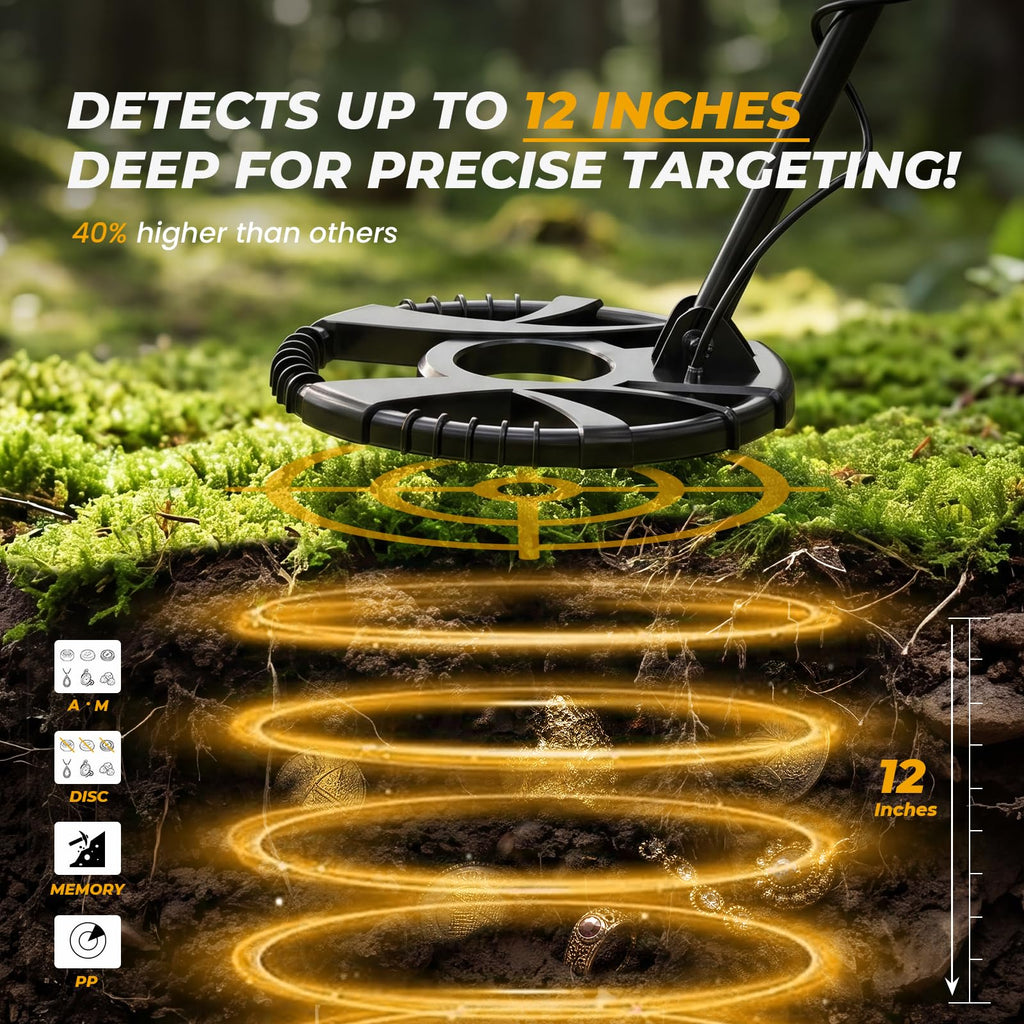 Higher Accuracy Metal Detector for Adults: 2026 Latest Professional Gold Detector with Backlit LCD, Advanced DSP Chip, IP68 Waterproof 10" Large Coil