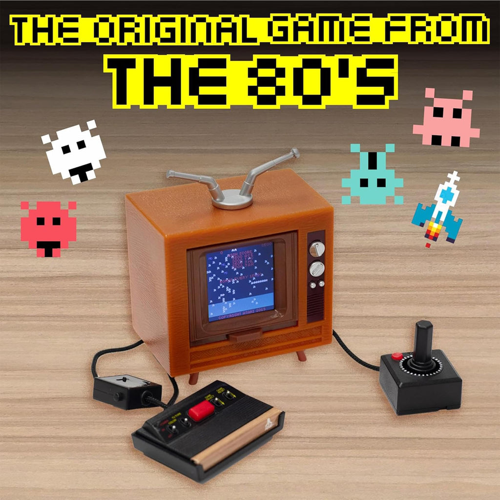 Tiny Arcade Atari 2600 Mini Console 3.5” Playable Retro TV & Controller with 10 Classic Games Including Pac-Man & Breakout -Portable Vintage Gaming