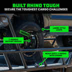 Rhino USA Car Hauler Tie Down Straps (4-Pack) - 2inx8ft Lasso with J Hooks