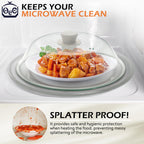 OeC 11.5 inch - Lighter Weight Tempered Glass Microwave Splatter Food Cover