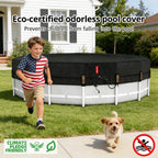 18ft Winter Pool Cover,Windproof Patented Ratchet&Heavy Duty Fabric