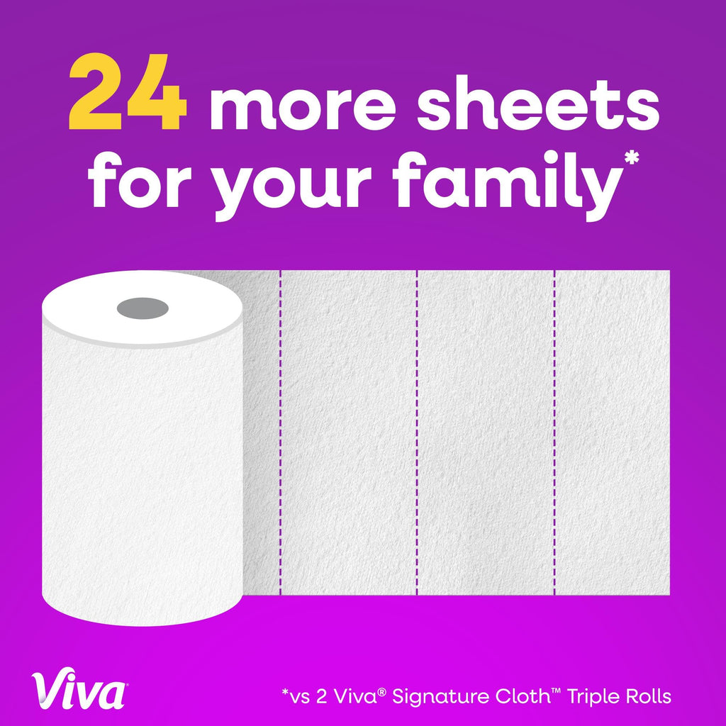 Viva Signature Cloth Paper Towels, 12 Family Triple, 141 Sheets per Roll