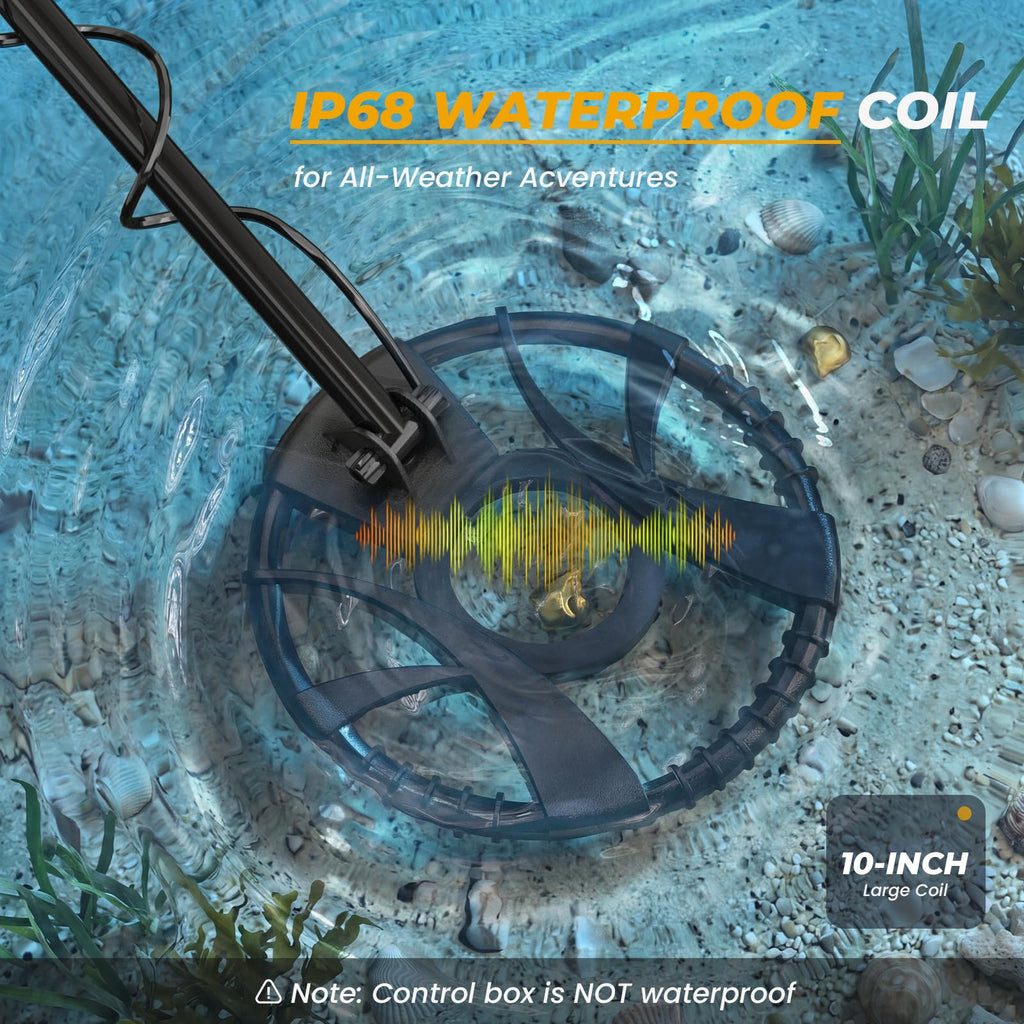 Higher Accuracy Metal Detector for Adults: 2026 Latest Professional Gold Detector with Backlit LCD, Advanced DSP Chip, IP68 Waterproof 10" Large Coil