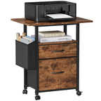GYIIYUO 2 Drawer File Cabinet 24''W, Mobile Filing Cabinet, Printer Stand