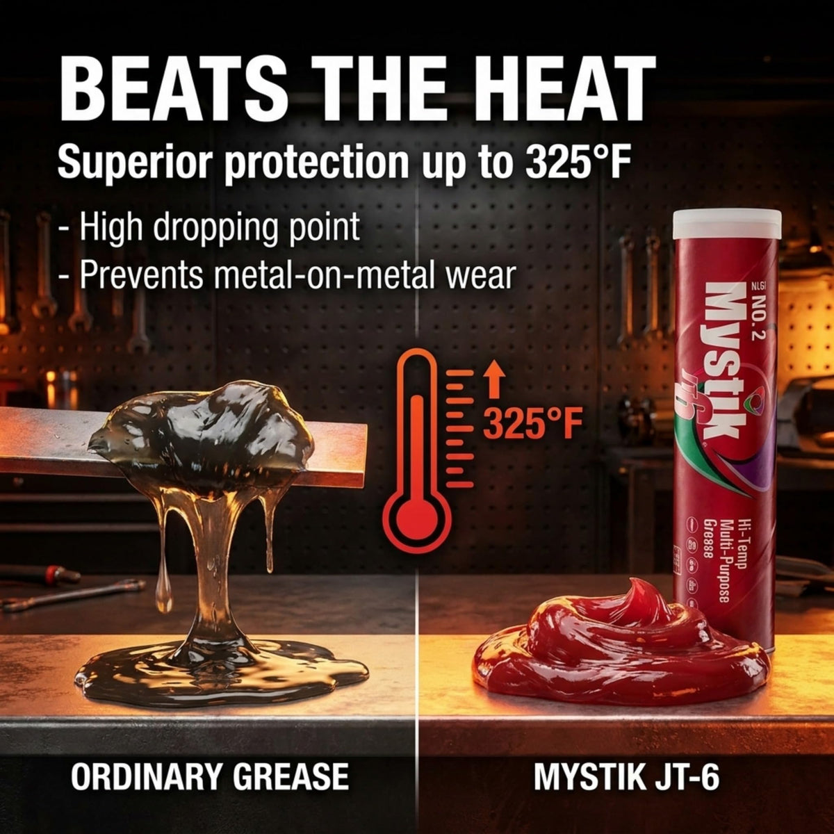 665005002080 JT-6 Multi-Purpose Hi-Temp Grease Cartridge, 14 oz (Pack of 10)