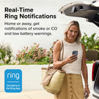 Kidde Smart Smoke & CO Detector with Ring, AA Battery, RGCUDR-RW