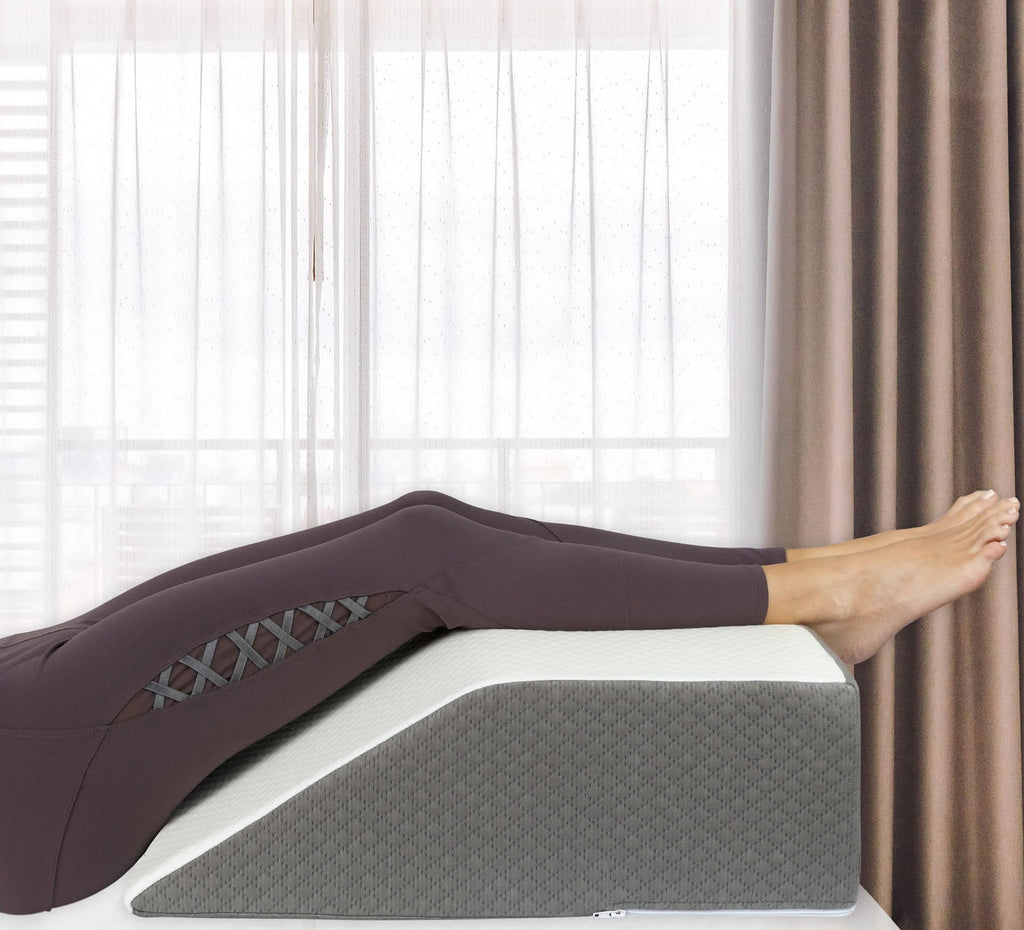 Kolbs Leg Elevation Pillow for After Surgery | Flat Top Bed Wedge Bolster Pillow for Legs | Foot, Knee, Ankle Elevation Post Surgery (Flat Top 7"
