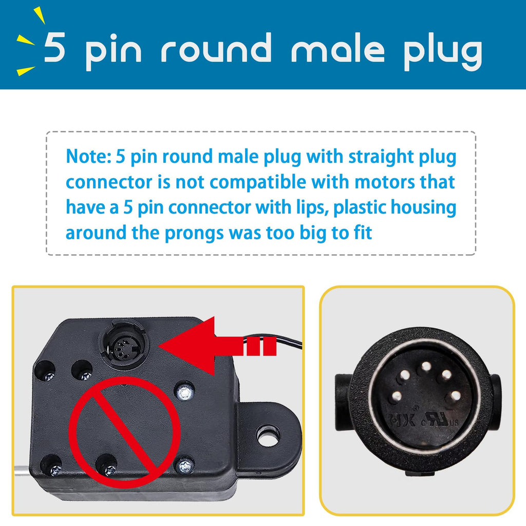 4 Button 5 Pin Prong Hand Control Handset Remote with USB and Backlight for Lift Chairs Electric Sofa Power Recliners