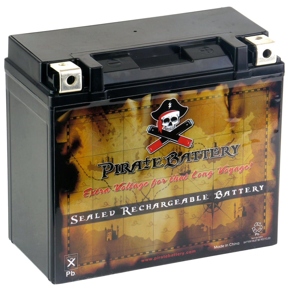 Pirate Battery YTX20HL-BS 310 CCA Maintenance-Free 12V 19Ah Battery Replacement for ATV, Harley Davidson Motorcycle, Jet Skis, Scooter, UTV, and More