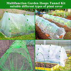 60Pcs Greenhouse Hoops Grow Tunnel Wide, 8FT Rust-Free Fiberglass Support Garden Hoops Kit for Raised Beds Plant Cloth Row Cover Netting-DIY Plant