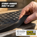 Rubber Stair Treads Outdoor 30" x 10" 6-Pack - Heavy-Duty Non-Slip Rubber