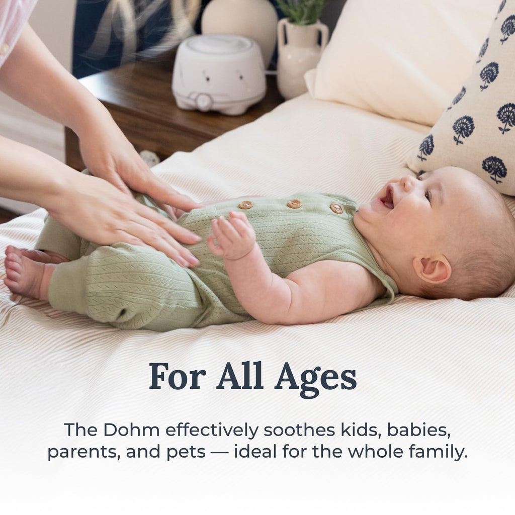 Yogasleep Dohm (White/Gray) The Original White Noise Machine, Relaxing Natural Sound from a Real Fan, Sleep Aid & Noise Cancelling for Adults & Baby