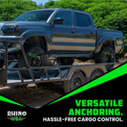 Rhino USA Car Hauler Tie Down Straps (4-Pack) - 2inx8ft Lasso with J Hooks
