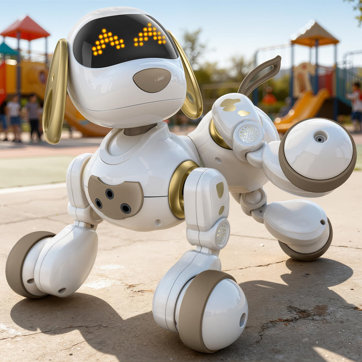 Ruko 18011 Smart Robot Dog, Interactive Puppy Pet with 30 LED Expressions
