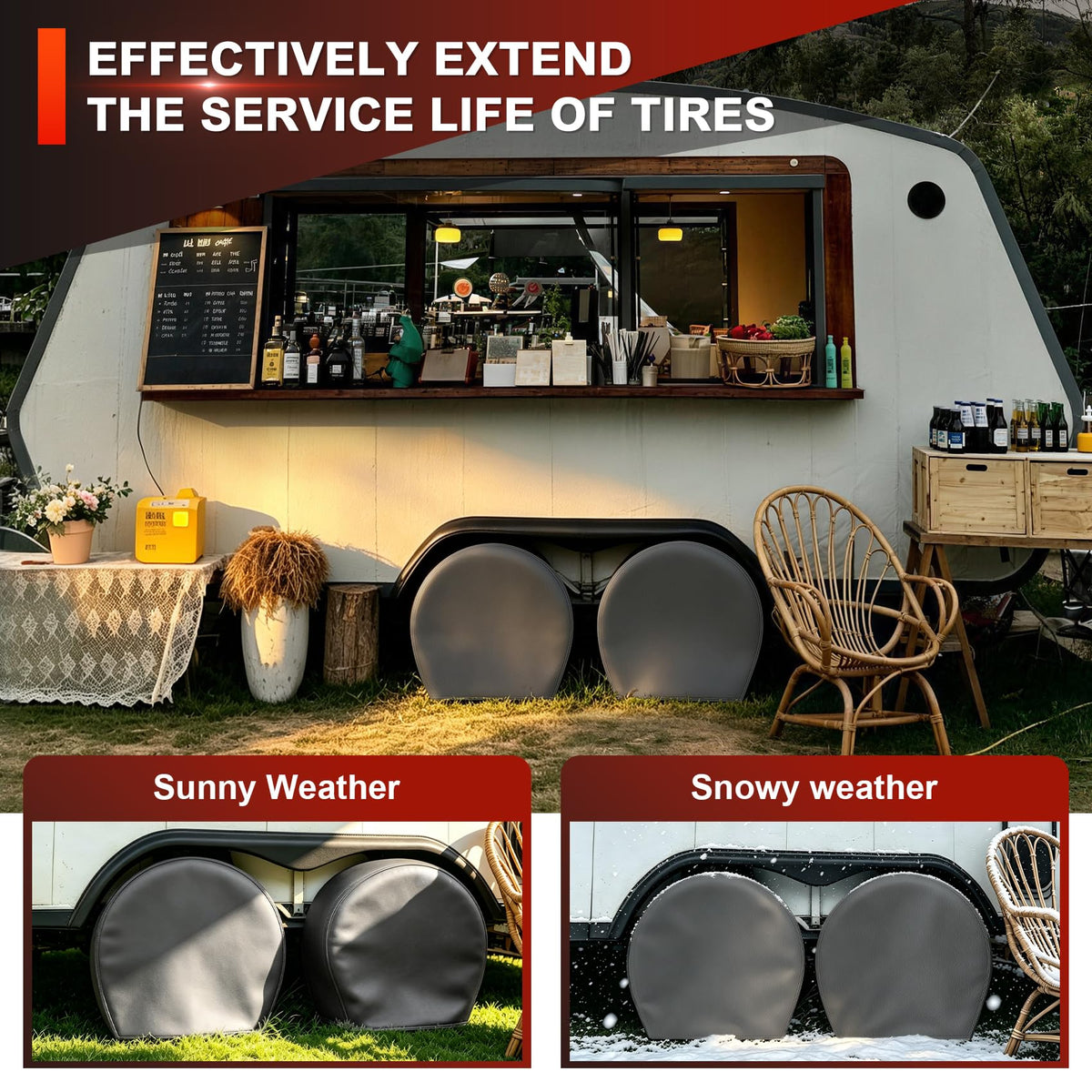 Explore Land Tire Covers 2 Pack Fit Tire Diameters 26-28.75 inch, Charcoal