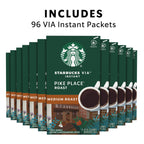 Starbucks VIA Instant Coffee, Pike Place Roast, 96 Count