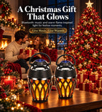 2 Pack Bluetooth Speakers Outdoor, Flame Effect Light, Gifts for Men Women