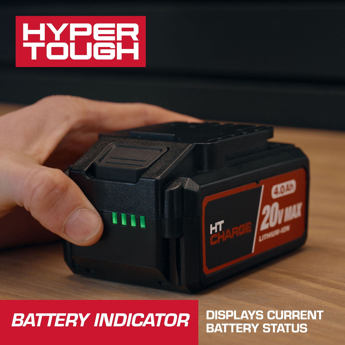 Hyper Tough 20V Max 4.0Ah USB A+C Lithium-Ion Battery Pack