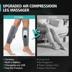 Leg Massager for Circulation, Air Compression Massager for Calf Foot Legs Muscle, 3 Modes 3 Intensities Leg Massager and Heat Calf Wraps Massager for