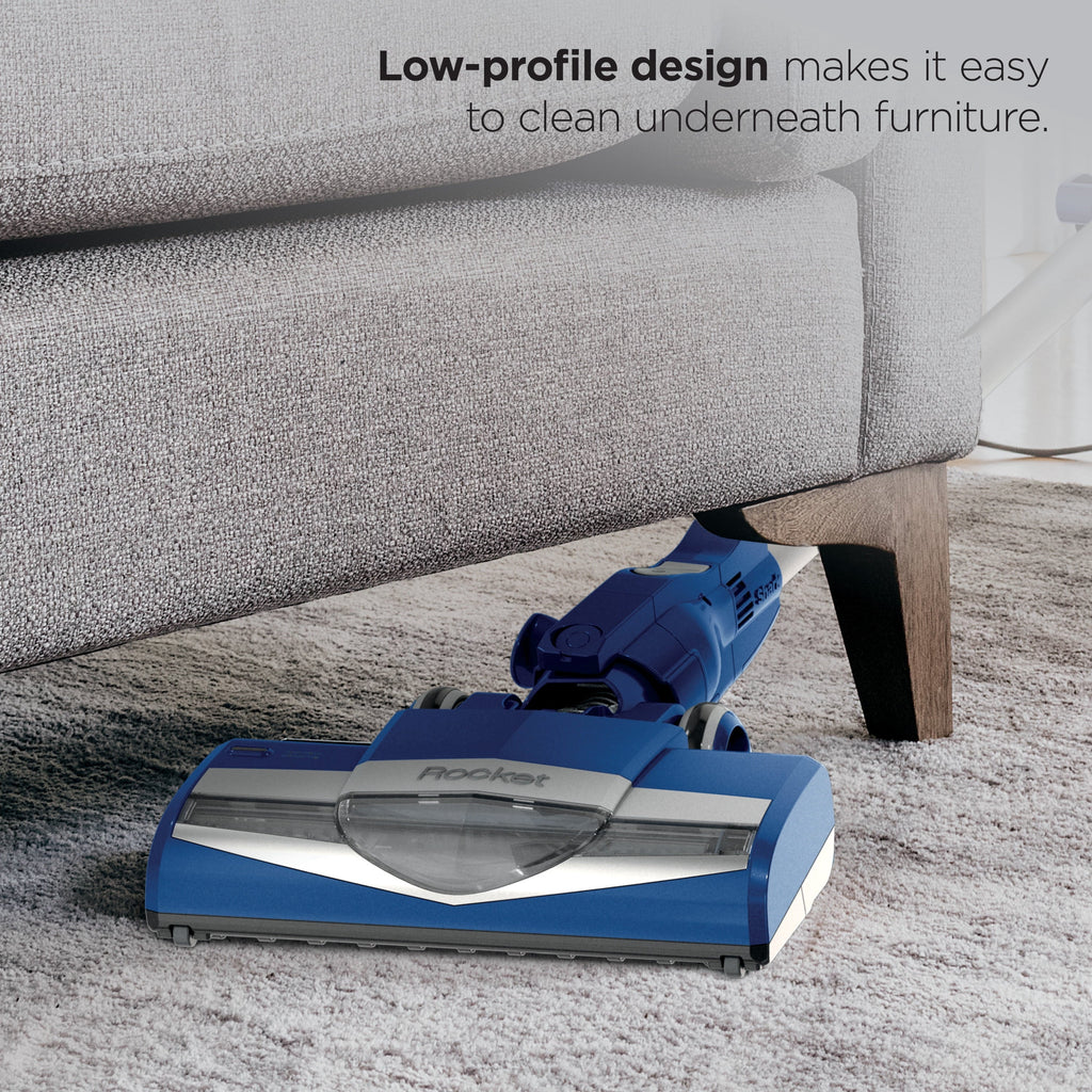 Shark Rocket Corded Stick Vacuum, Carpet and Hardfloors, Pet Friendly, Swivel Steering, Removable Handheld, HV200 Blue