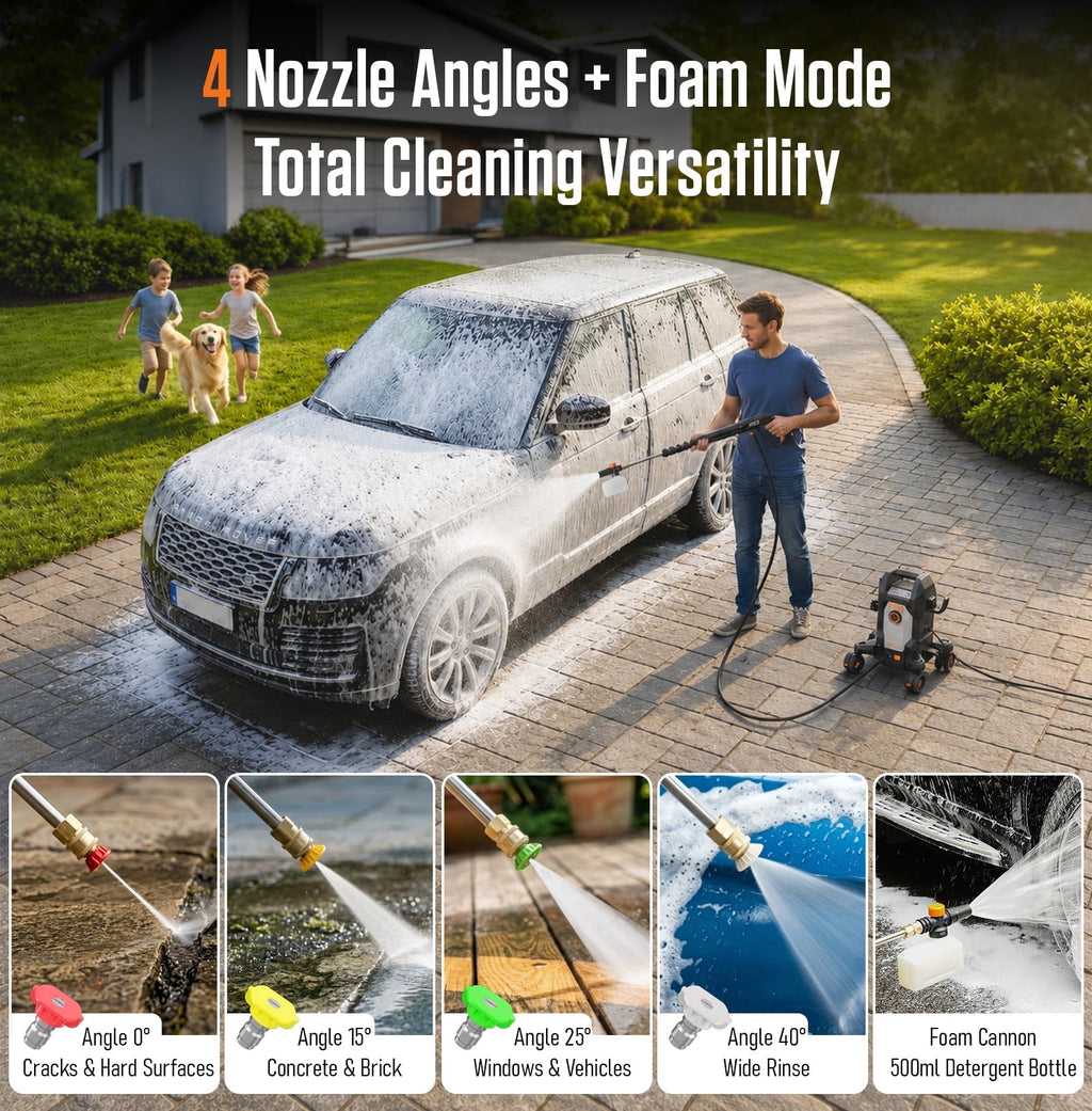 AIVOLT 4800 Psi at 2.76 GPM 13 Amps Corded Electric Cold Water Pressure Washer, Quick Connect Tips