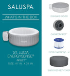 Bestway SaluSpa Miami Inflatable Hot Tub Spa, 71 x 26 in, 2-4 Person, Black - 60104E