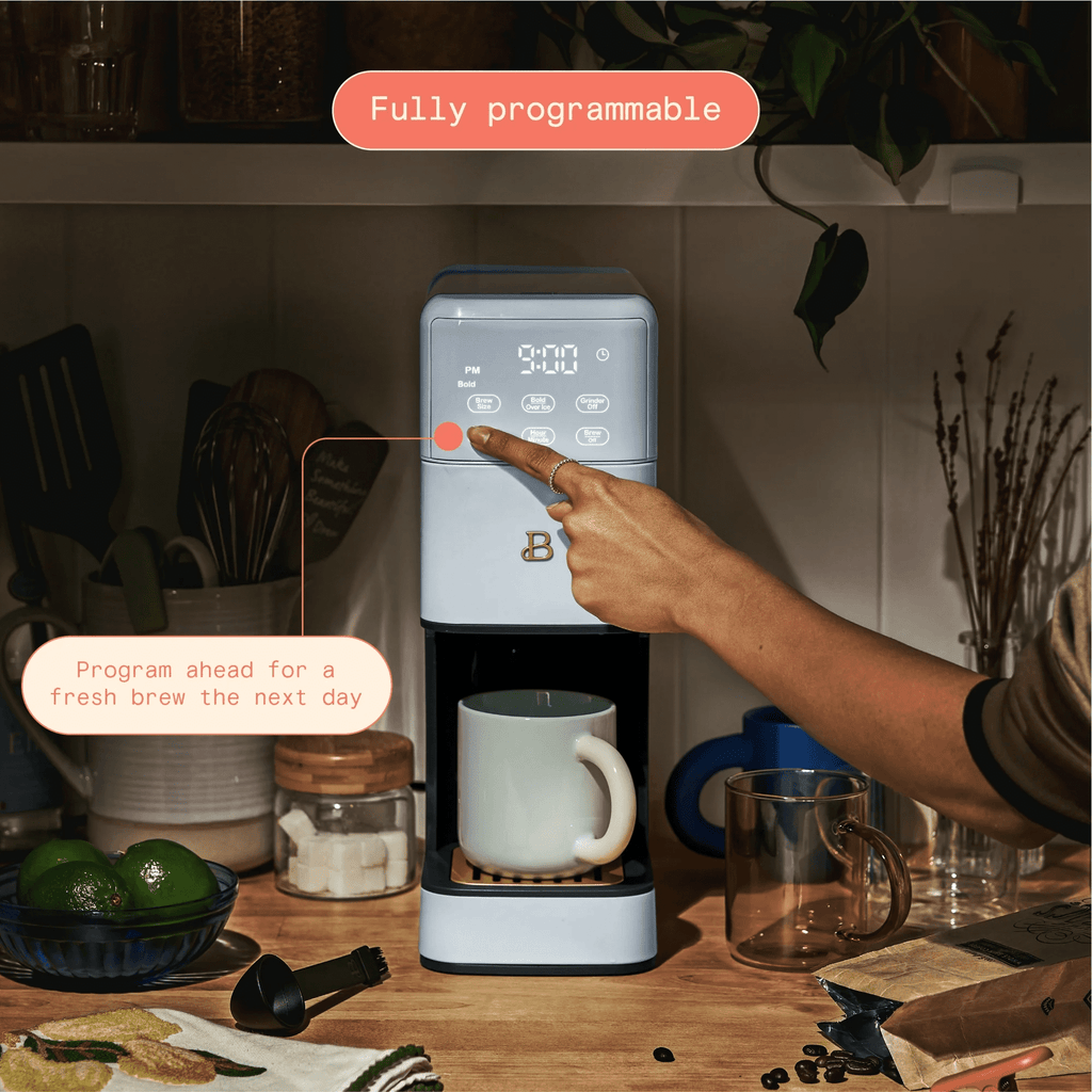 Beautiful Perfect Grind Programmable Single-Serve Brewer, Cornflower Blue