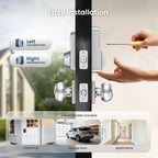 Veise Keyless Entry Door Lock with 2 Knobs Set, Electronic Keypad Deadbolt, Easy Installation Digital Smart Door Lock Set, Auto Lock, One-time Codes