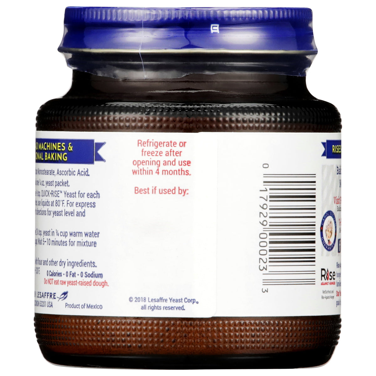 6 pack) Red Star Quick-Rise Instant Yeasts, 4 oz (113.4 g) Multi-Use Jar, Fast-Acting Baking Yeasts