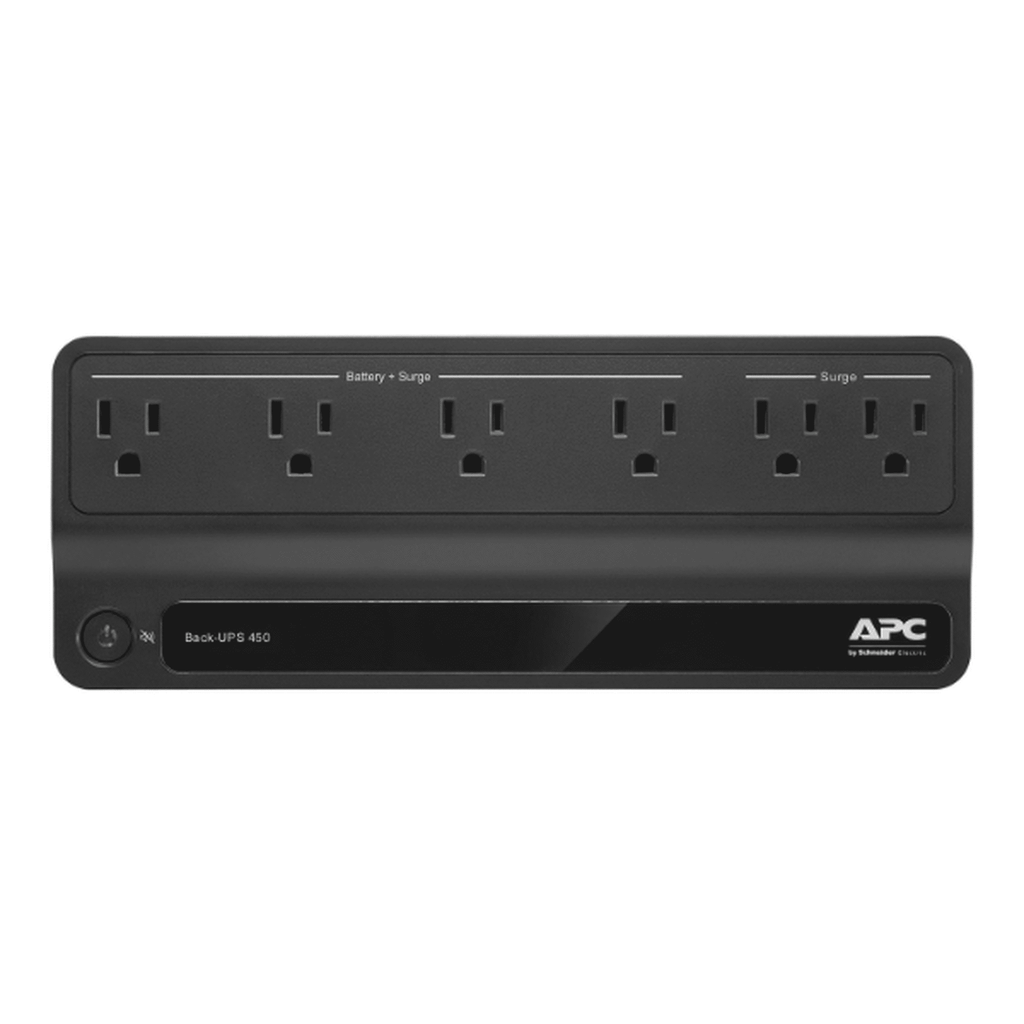 APC UPS 450VA Battery Backup Surge Protector, BN450M Backup Battery Power Supply, 6 Outlets