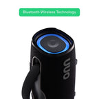 onn Large Rugged Bluetooth Speaker with LED Lighting, Black