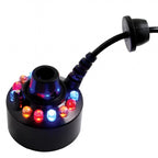 HIBIBUD Mist Maker Mini Pond Fog Machine,Halloween Mist Maker Fogger 12 LED Lights Aluminum With Adjustable Controller Guard,Indoor Fountain Mister Foggers,Water Feature Use.