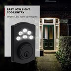 Kwikset Powerbolt 240 Matte Black 5-Button Keypad Traditional Electronic Deadbolt Door Lock