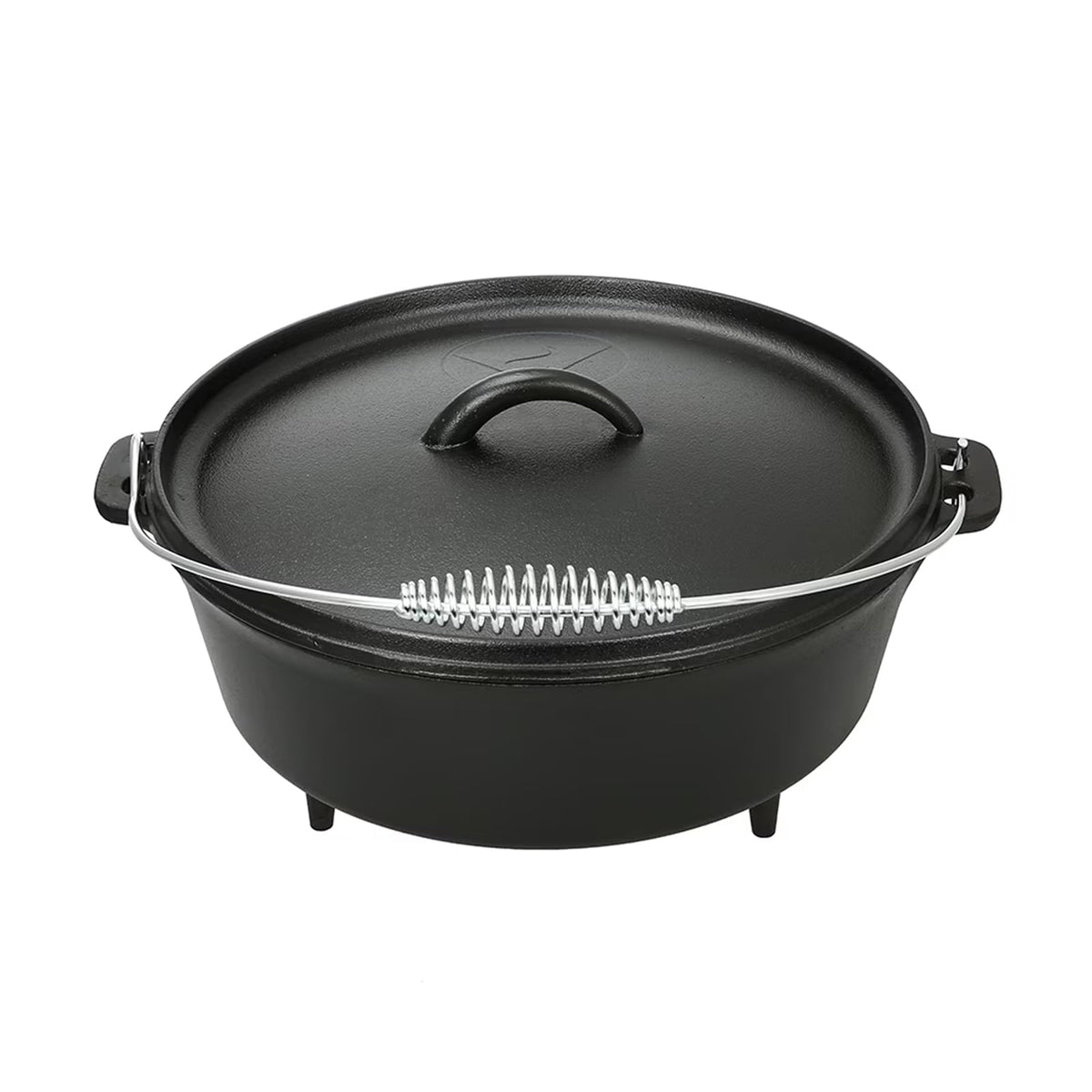 Ozark Trail 5-Quart Pre-Seasoned Cast Iron Dutch Oven with Spiral Bail Handle